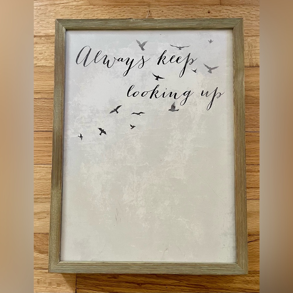 Always Keep Looking Up Inspirational Wall Art with Birds